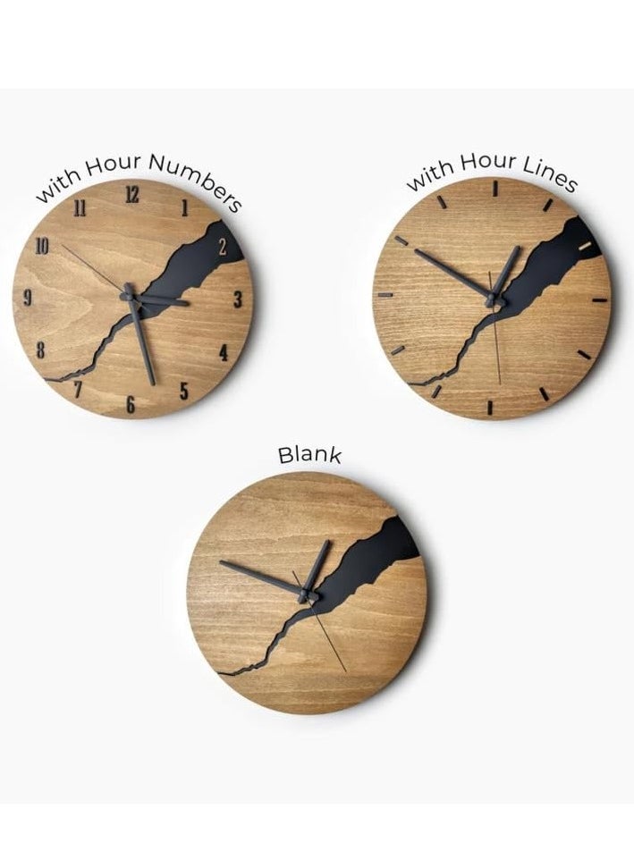 Home Gallery Modern Wall Clock with Numbers Silent Unique Wood Minimalist Wall Clock With hour numbers