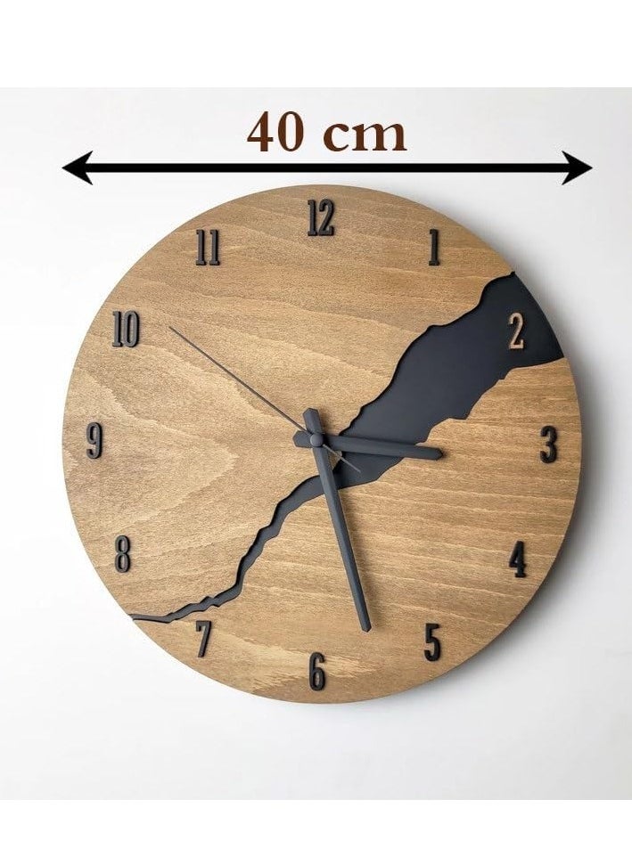 Home Gallery Modern Wall Clock with Numbers Silent Unique Wood Minimalist Wall Clock With hour numbers
