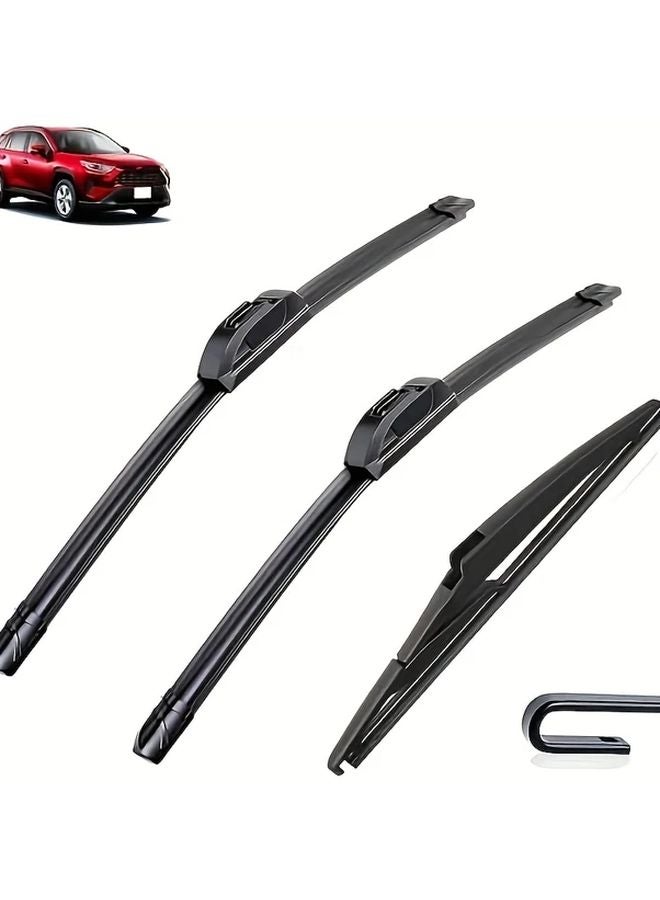 3 قطع مجموعة شفرات المساحات لـ RAV4 XA50 2019-2023 شفرات غسالة الزجاج الأمامي 26 و 12 - Image 5