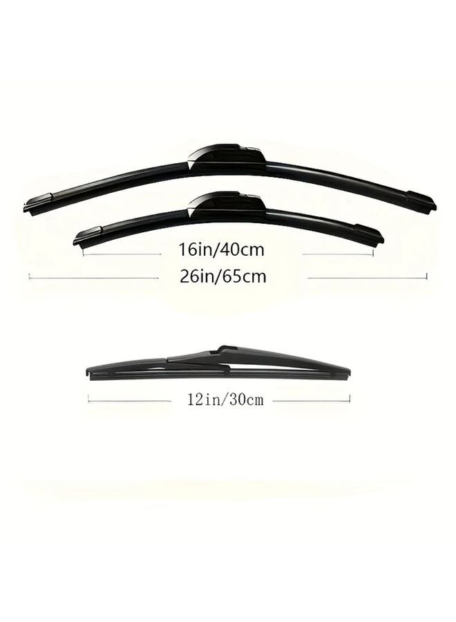 3 قطع مجموعة شفرات المساحات لـ RAV4 XA50 2019-2023 شفرات غسالة الزجاج الأمامي 26 و 12 - Image 3