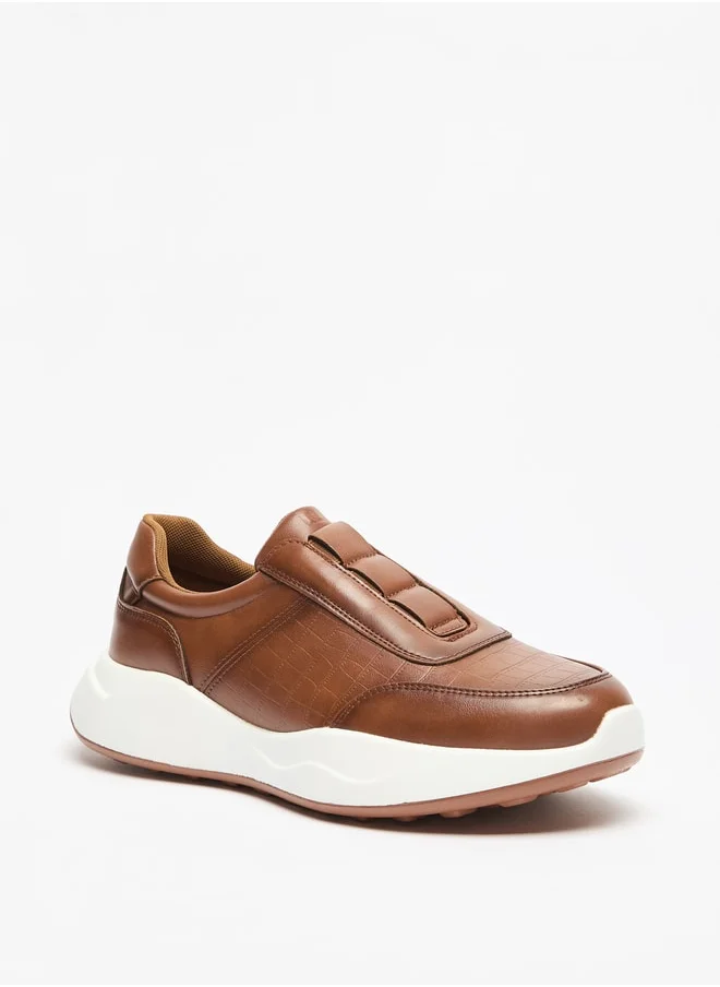 DUCHINI Men's Textured Slip-On Sneakers