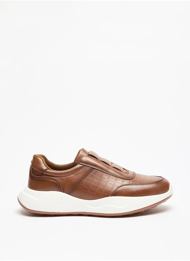 DUCHINI Men's Textured Slip-On Sneakers