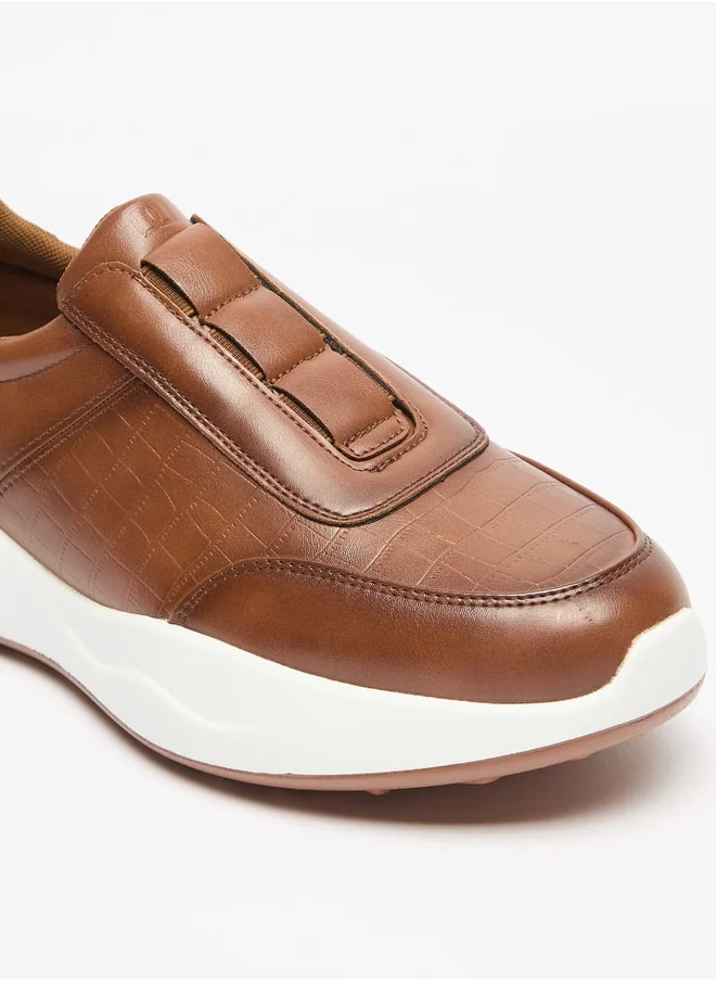 DUCHINI Men's Textured Slip-On Sneakers