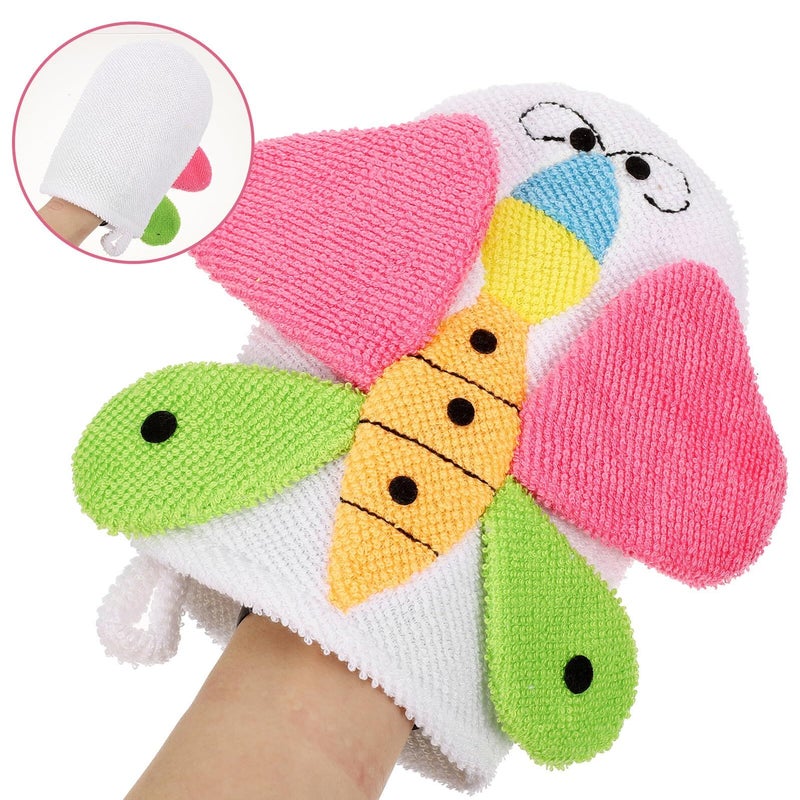 4 Pack Exfoliating Bath Gloves Cartoon Design Lightweight Skin Care - Image 3
