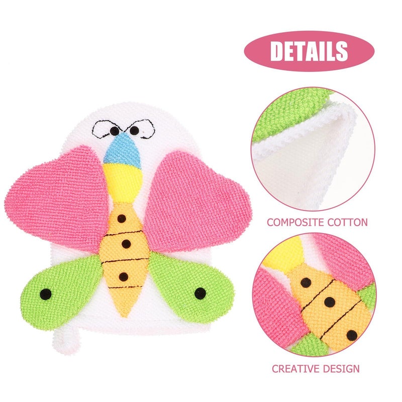 4 Pack Exfoliating Bath Gloves Cartoon Design Lightweight Skin Care - Image 4