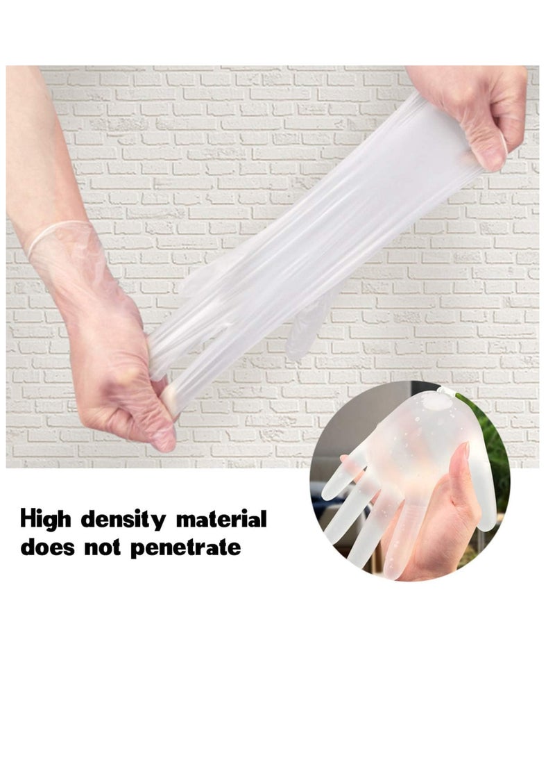 ECVV ECVV Disposable Transparent Vinyl Gloves, Non-sterile, Food Safe, Latex Free, Latex Free, Virus Protection, Protective Gloves, Premium Quality for Everyday Use (Box of 100 Gloves) (Medium)  - Image 2