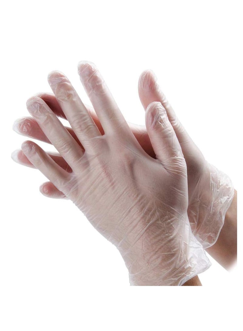 ECVV ECVV Disposable Transparent Vinyl Gloves, Non-sterile, Food Safe, Latex Free, Latex Free, Virus Protection, Protective Gloves, Premium Quality for Everyday Use (Box of 100 Gloves) (Medium)  - Image 5