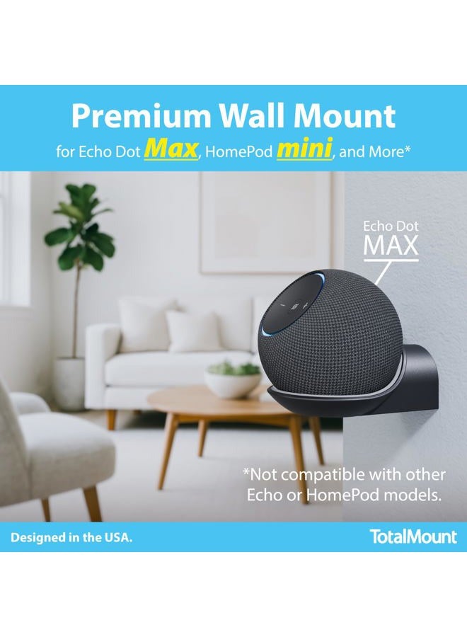 TotalMount – Premium Wall Mount for Echo Dot MAX, HomePod Mini, and More (Easy Installation, Soft Liner, and Secure Fit) - Image 2