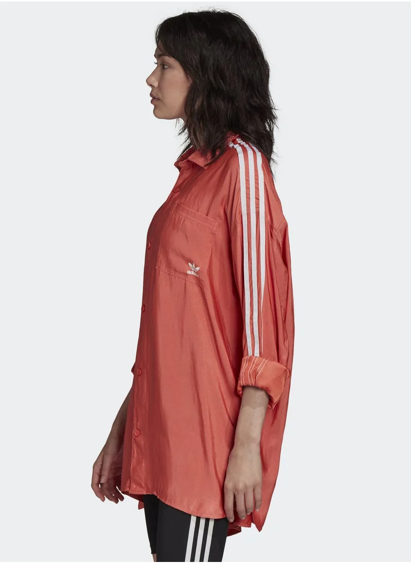 adidas Originals adicolor Satin Button Up Shirt