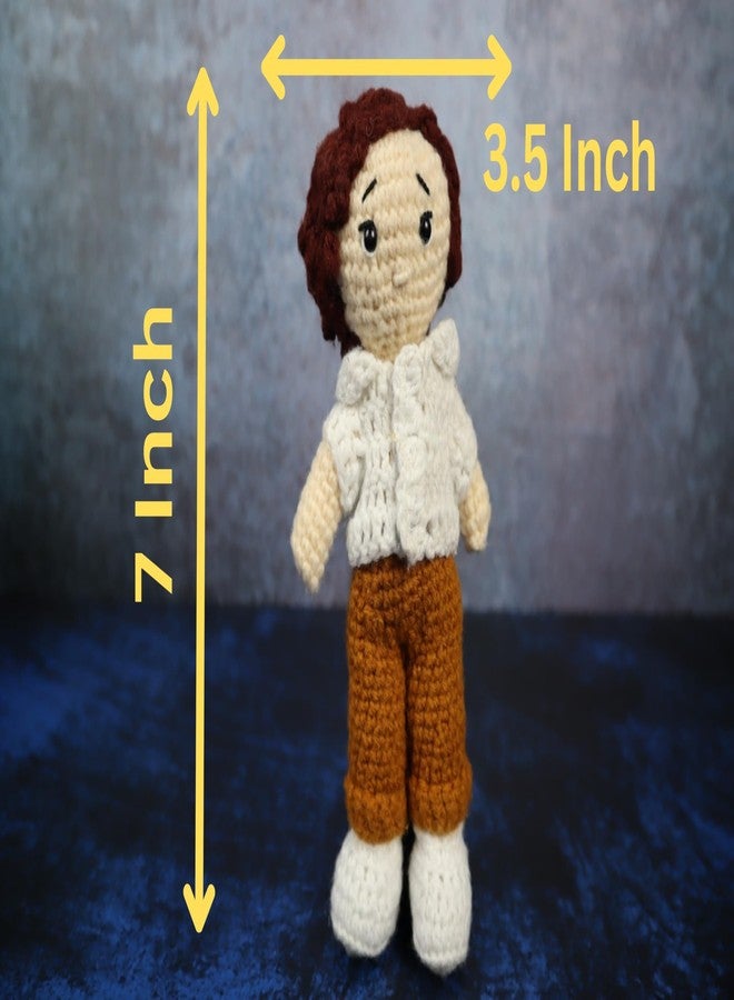 سوترا دمية طفل رضيع كروشيه من سوترا، لعبة محشوة مصنوعة يدويًا | قماش قابل للفصل، أفضل هدية له | هدية محبوكة يدويًا بإتقان | منتجات عضوية 100% | مقاس 7 × 3.5 بوصة، ألعاب ناعمة للأطفال الرضع من الجنسين - Image 5