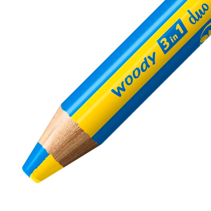 STABILO Multi-Talented Pencil woody 3 in 1 duo - Pack of 10 - Assorted Colors with Sharpener - Image 3