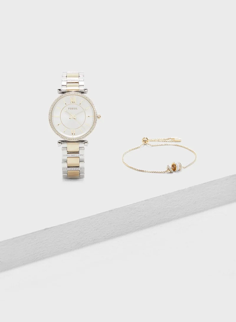 FOSSIL ES4517SET Watch+Bracelet Gift Set