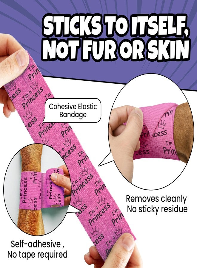 rubyloo Vet Wrap for Dogs – Funny Dog Bandage for Wounds – Girls 6 Pack 2" Self-Adhesive Vet Tape – Breathable Pet Wrap Bandage for Hot Spots & Injuries – Dog First Aid Kit Supplies – Oops Wraps by Rubyloo - Image 3
