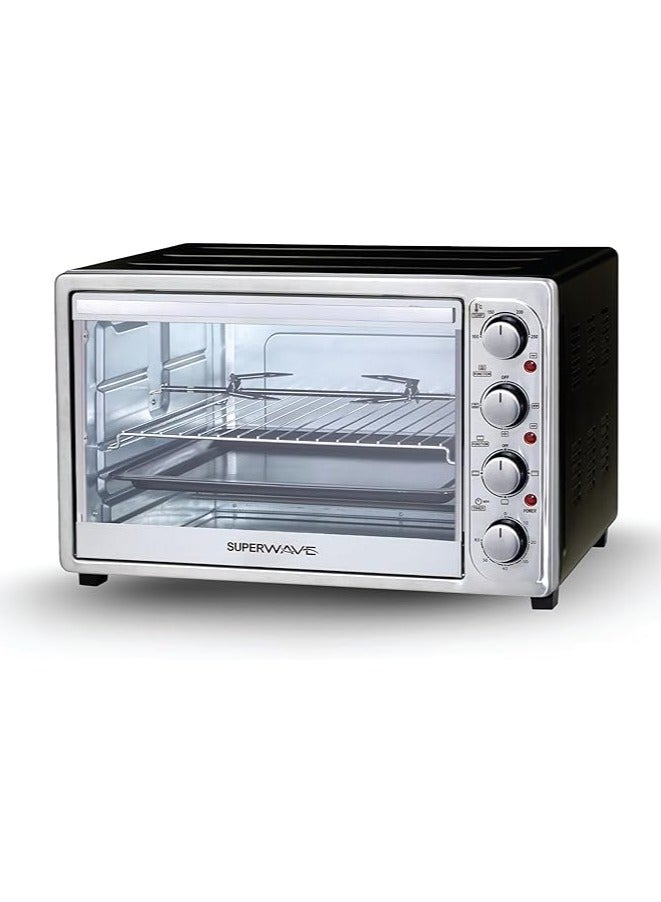 Superwave Electric Oven 66L 2200W with Chicken Grill Function | 6 Heating Levels & 60 Minutes Timer | Heat Distribution Fan & Interior Lighting | Heat Control Up to 250°C | Multifunctional Oven  - Image 1