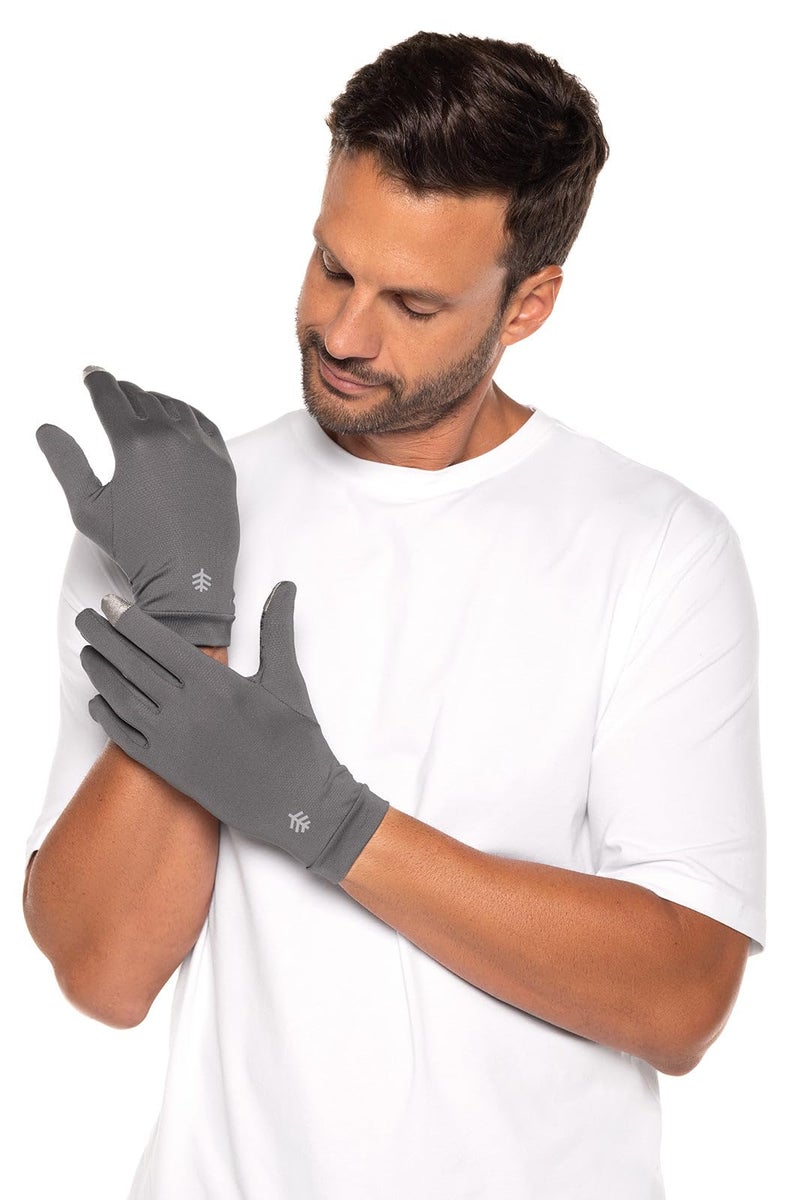 Coolibar قفازات UV للرجال والنساء من Coolibar UPF 50+ - واقية من الشمس (صغير - رمادي غامق) - Image 1