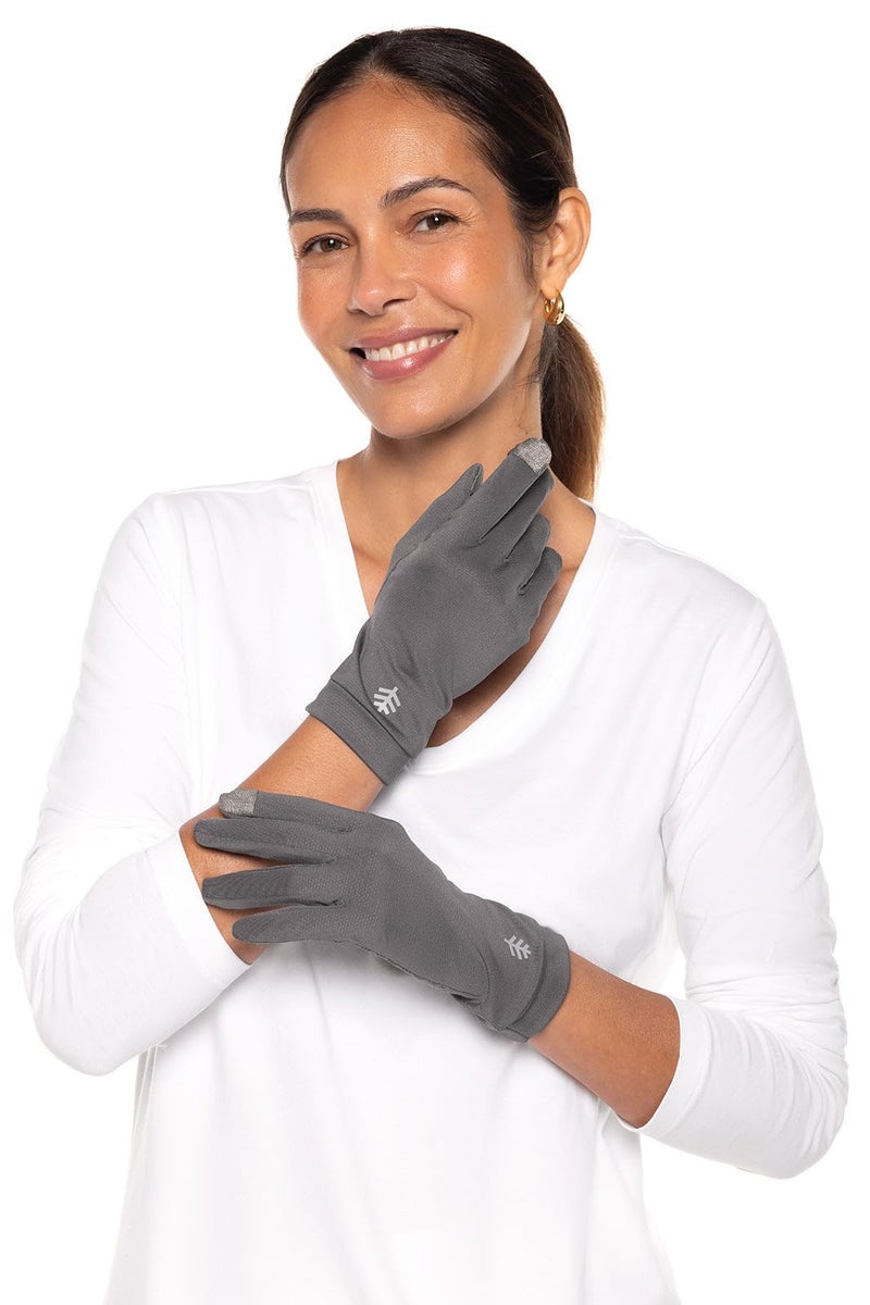 Coolibar قفازات UV للرجال والنساء من Coolibar UPF 50+ - واقية من الشمس (صغير - رمادي غامق) - Image 5