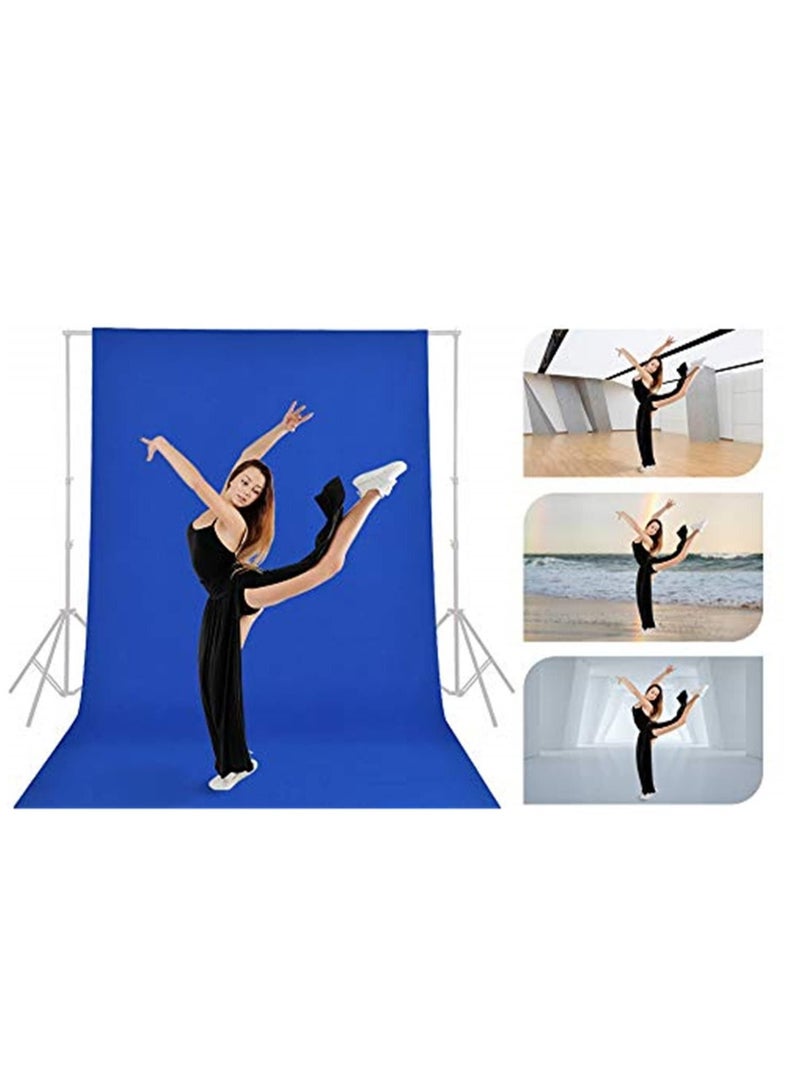 خلفية قابلة للطي استوديو التصوير الفوتوغرافي البوليستر القطن خلفية خلفية يوتيوب فيديو تسجيل الفيديو الفوتوغرافية شاشة التلفزيون عيد ميلاد حفلة زفاف ( 10x6.6 قدم الأزرق ) - Image 4