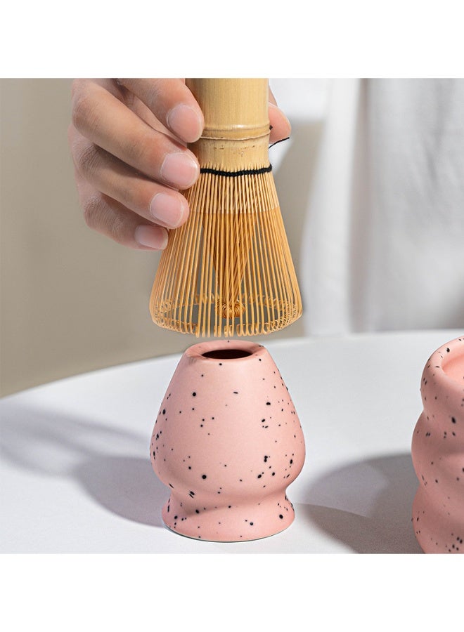 GuRiver 8 Piece Matcha Set, Traditional Handmade Tea Tool with Ceramic Bowl, Scoop, Prong Bamboo Matcha Whisk and Holder - Image 5