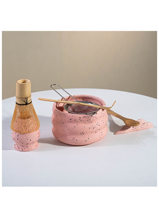 GuRiver 8 Piece Matcha Set, Traditional Handmade Tea Tool with Ceramic Bowl, Scoop, Prong Bamboo Matcha Whisk and Holder - Image 2