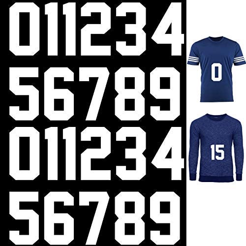 Zonon 22 Pieces Iron on Numbers T Shirt Heat Transfer 0 to 9 Jersey Numbers for Team Uniform Sports5 Inch