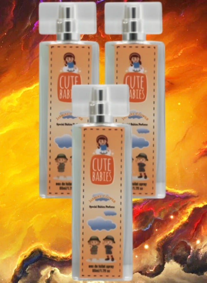 Cute 3 Pieces Babies Jasmine Flower Perfume 50ml EDT - Image 1