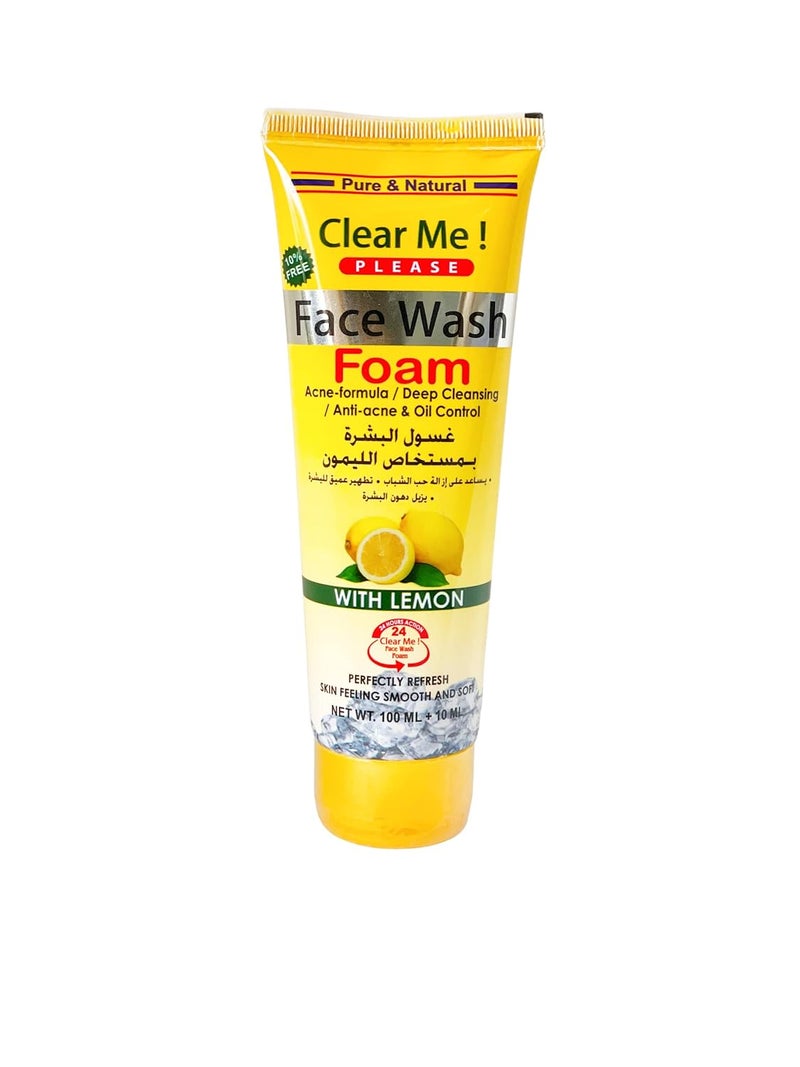 ECOFOREST CLEAR ME LEMON FACE WASH FOAMANTIANCE DEEP CLEANING OIL CONTROLSKIN BRIGHTENING100ML10 ML FREE