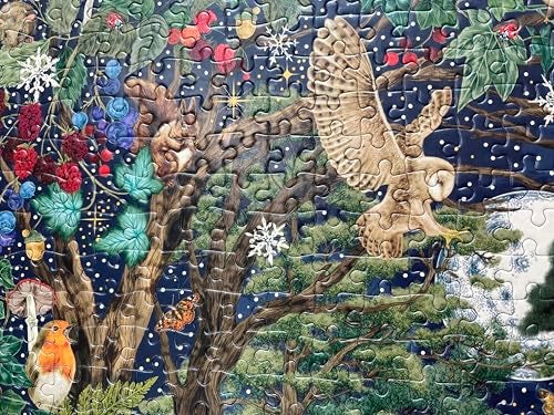 Gibsons The Art File Into The Forest 1000 Piece Jigsaw Puzzle Woodland Puzzle with Owl Deer Fox Night Sky Sustainable Puzzle for Adults Teens Premium 100 Recycled Board - Image 5