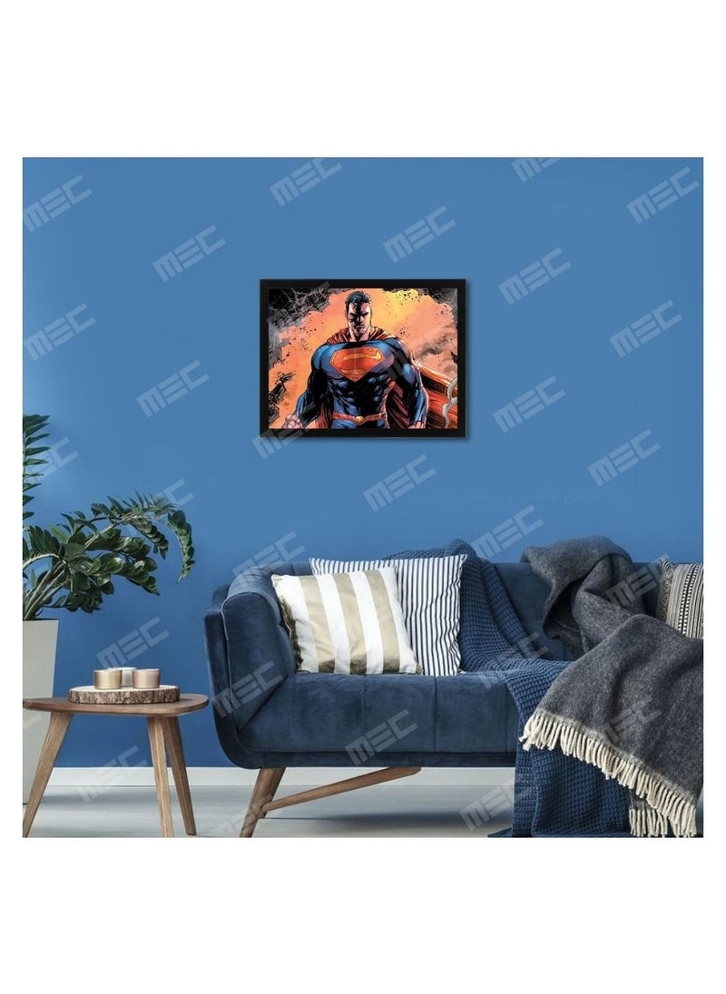 MEC - Superman Design Poster Frame 21x30 Cm - Image 1