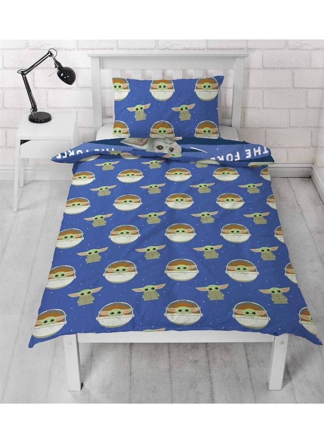 STAR WARS Baby Yoda Single Duvet Cover  Star Wars Mandalorian Night Duvet  Officially Licensed Microfibre Reversible Two Sided Design - Image 3
