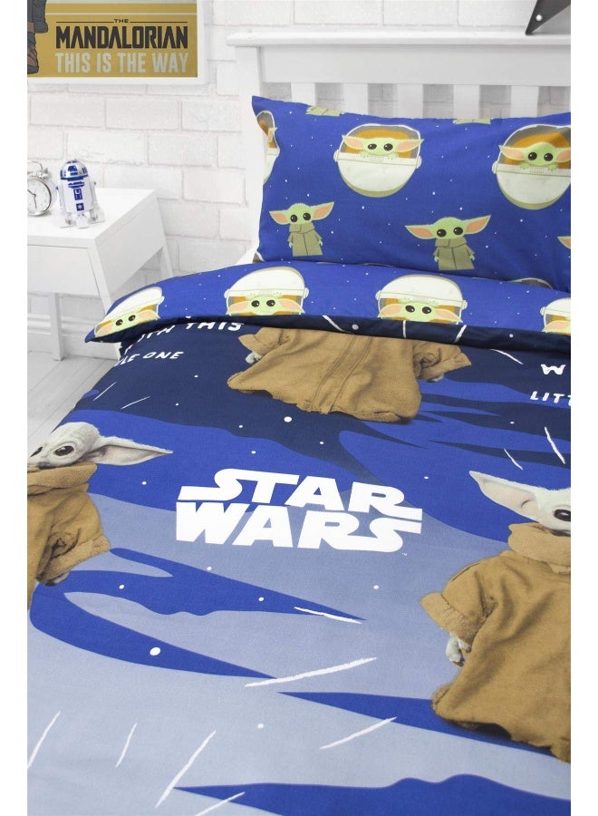STAR WARS Baby Yoda Single Duvet Cover  Star Wars Mandalorian Night Duvet  Officially Licensed Microfibre Reversible Two Sided Design - Image 5