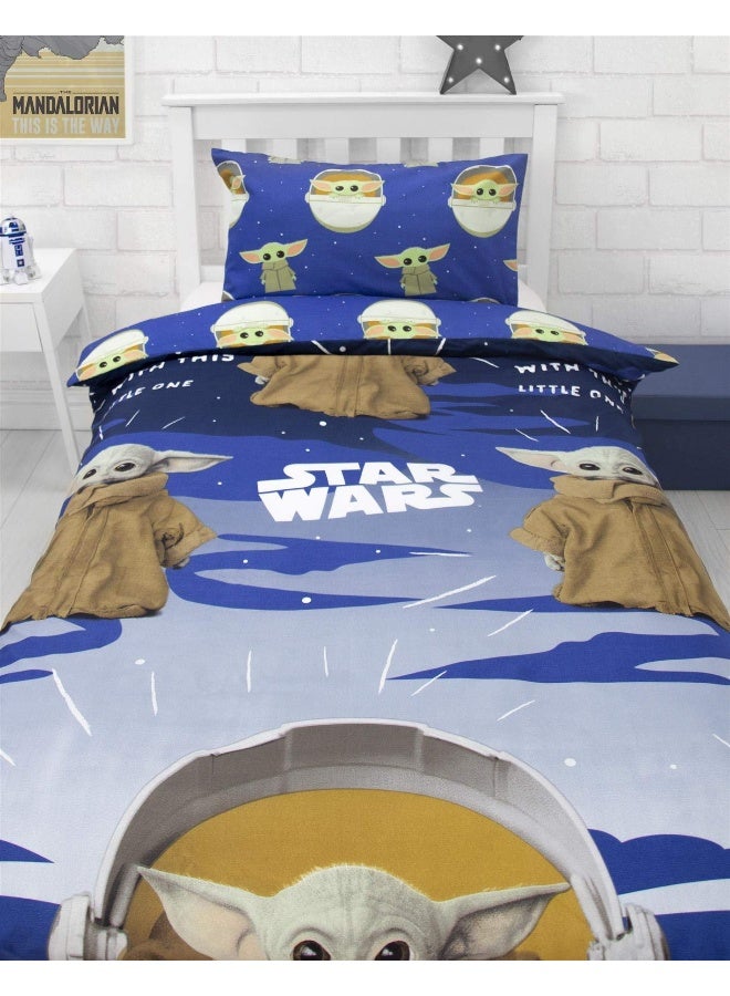 STAR WARS Baby Yoda Single Duvet Cover  Star Wars Mandalorian Night Duvet  Officially Licensed Microfibre Reversible Two Sided Design - Image 4