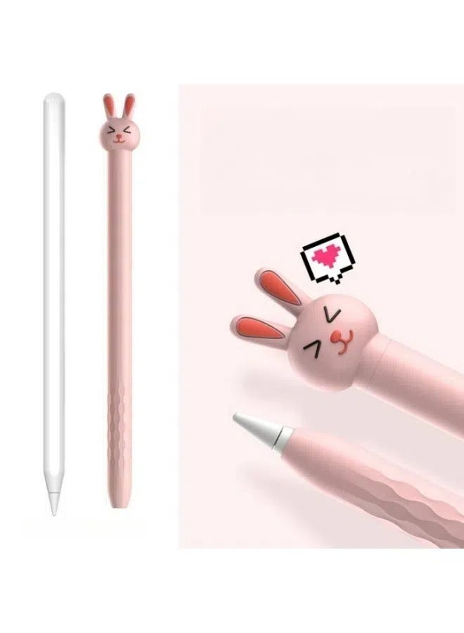 general Suitable for Apple 2 ghostwriting case ipad smart pen protective case silicone cartoon pet apple stylus case  - Image 1