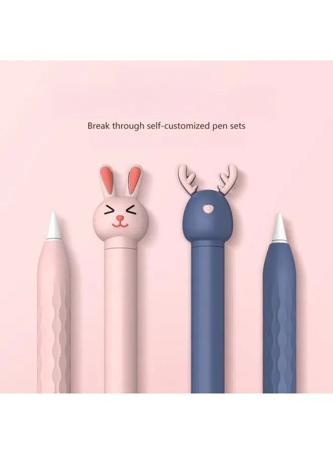 general Suitable for Apple 2 ghostwriting case ipad smart pen protective case silicone cartoon pet apple stylus case  - Image 4