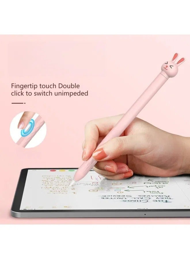 general Suitable for Apple 2 ghostwriting case ipad smart pen protective case silicone cartoon pet apple stylus case  - Image 2