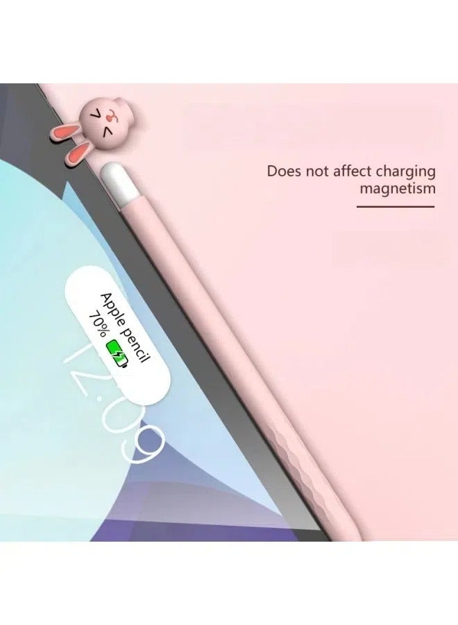 general Suitable for Apple 2 ghostwriting case ipad smart pen protective case silicone cartoon pet apple stylus case  - Image 3