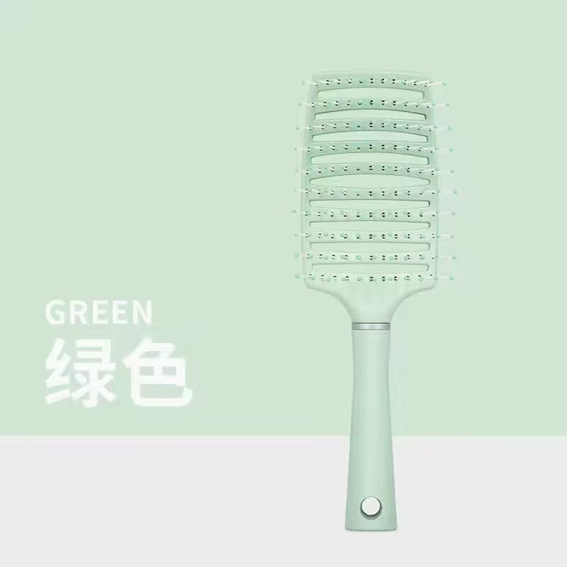 Generic Ripe Comb Womens Hair Root Fluffy Hair Styling High Cranial Top Artifact Long Straight Hair Curl Comb Big Bend Airbag Massage Mint green/240 per box
