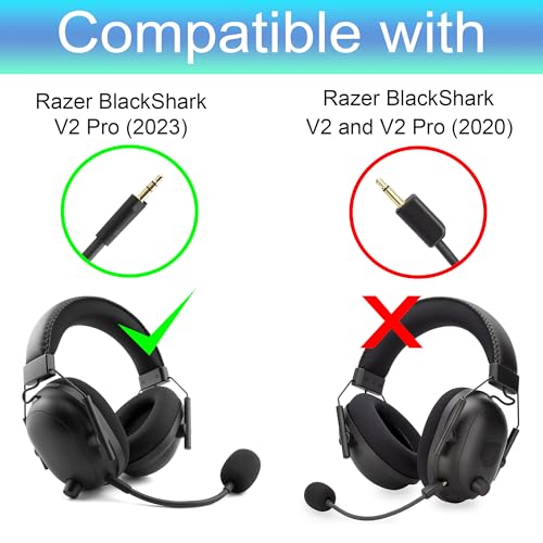 LEFXMOPHY Mic Replacement for New Razer BlackShark V2 Pro Wireless Gaming Headset 2023 Edition (Not for 2020) Black Shark 3.5mm Detachable Game Boom Microphone Accessory - Image 2