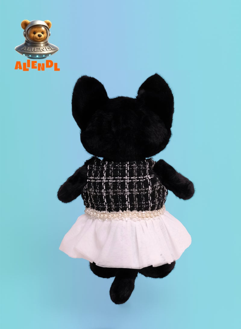 ALIENDL Mystic Cat – Plush Cat Stuffed Animal Toy for Baby Kids, Soft Cute Black Cat Dress Doll Gift Set with Removable Clothes & Pouch, Lovely Gift for Kids, Girls & Friends - Image 4