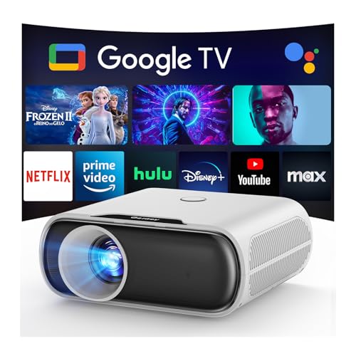 2000 ANSI Projector with WiFi and Bluetooth Goiaey Smart Portable Projector Compatible with GoogIe TV Builtin Official Apps GoogIe Voice DoIby Audio HDMI ARC CEC Native 1080P Movie Projector
