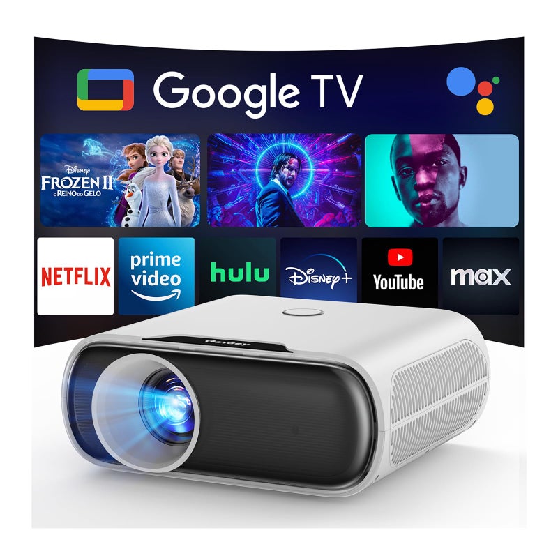 Goiaey 2000 ANSI Projector with WiFi and Bluetooth Goiaey Smart Portable Projector Compatible with GoogIe TV Builtin Official Apps GoogIe Voice DoIby Audio HDMI ARC CEC Native 1080P Movie Projector - Image 2