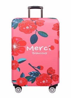 Y&D Luggage Cover, Water-Washable Suitcase Spandex Elastic Protective Covers Travel Accessories Suitable for 22-24 Inch Trolley Case Business Trip School Daily Usin (M, Camellia Flower)  - Image 1
