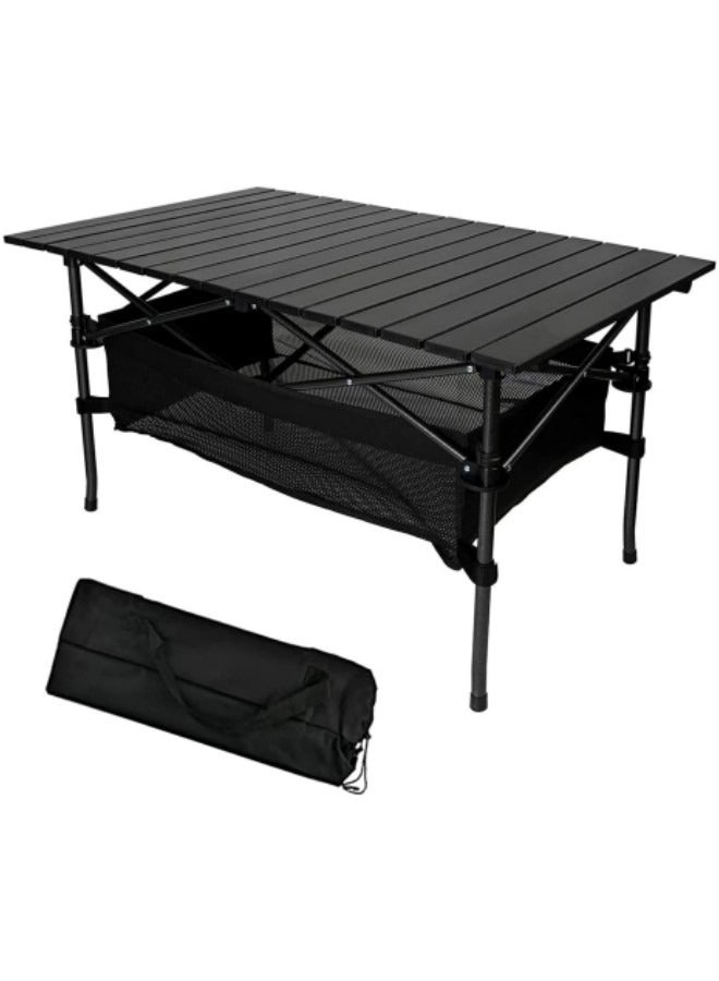 GGEROU Large Foldable Table,Portable Camping Table,Picnic Table,Backpacking Table with Storage Waterproof Pocket,120 * 65 * 50cm - Image 1