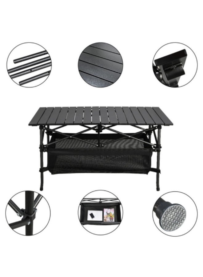 GGEROU Large Foldable Table,Portable Camping Table,Picnic Table,Backpacking Table with Storage Waterproof Pocket,120 * 65 * 50cm - Image 3