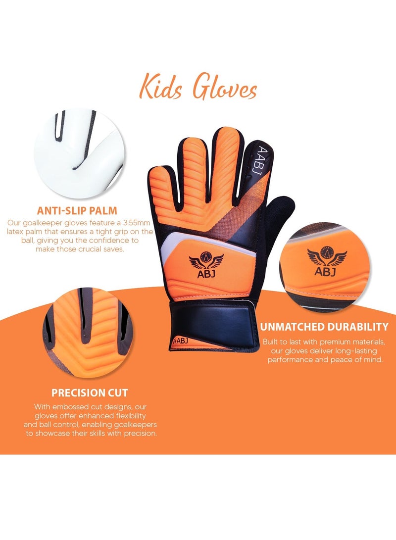 أيه بي جي قفازات حارس مرمى كرة القدم للشباب عالية الأداء - مثالية للأحجام 5-6، مثالية للأعمار من 7 إلى 11 عامًا، قبضة وحماية لا مثيل لها - Image 3