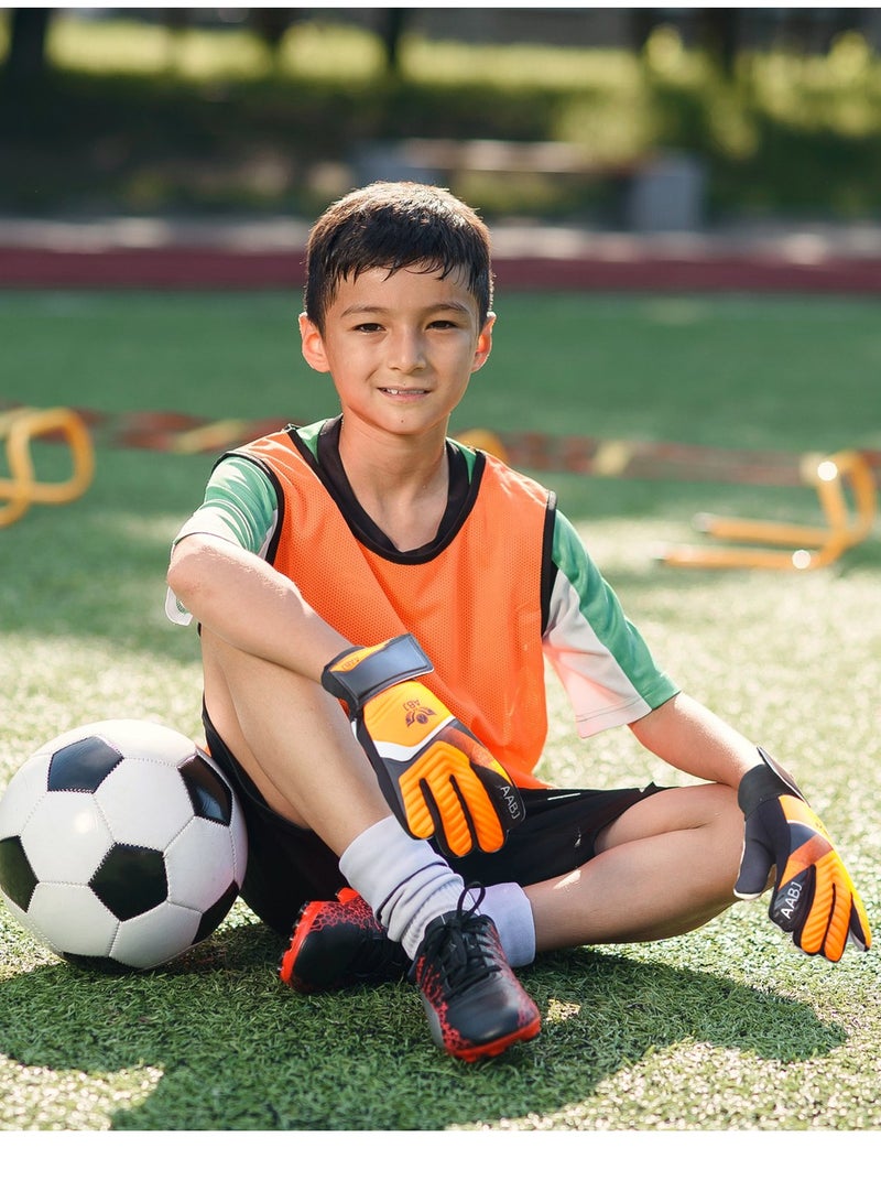 أيه بي جي قفازات حارس مرمى كرة القدم للشباب عالية الأداء - مثالية للأحجام 5-6، مثالية للأعمار من 7 إلى 11 عامًا، قبضة وحماية لا مثيل لها - Image 5