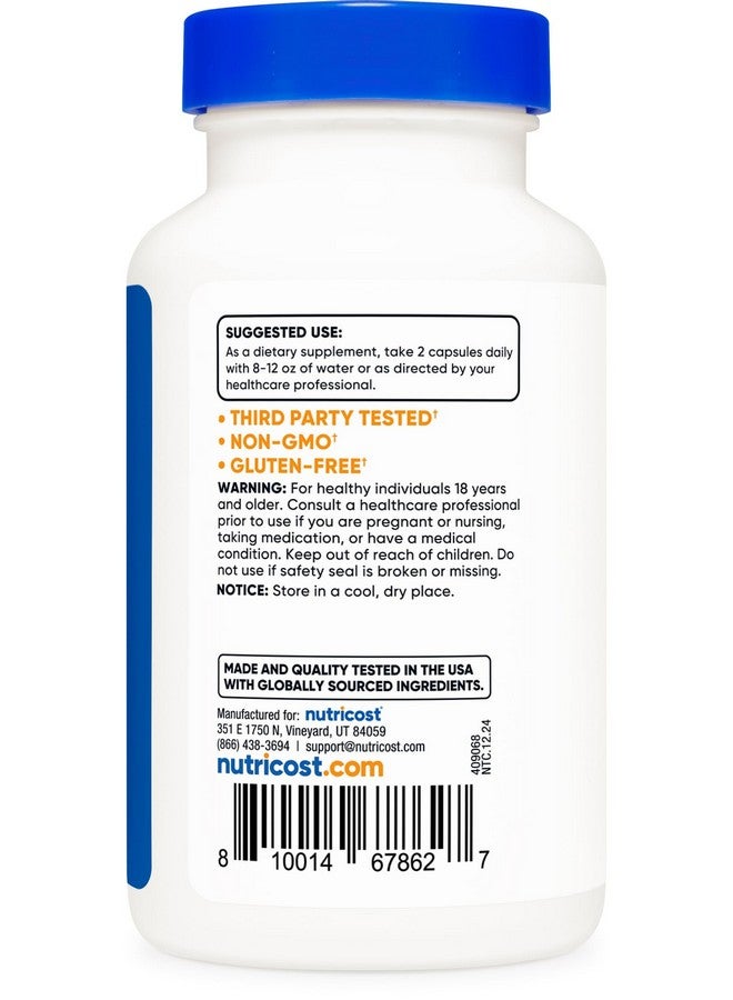 Nutricost كبسولات نوتريكوست شيلاجيت (1,000 ملغ لكل حصة) (120 كبسولة) - مستخلص شيلاجيت مع حمض الفولفيك الطبيعي، 60 حصة، خالي من الغلوتين، غير معدّل وراثيًا، مكمل غذائي مناسب للنباتيين - Image 4