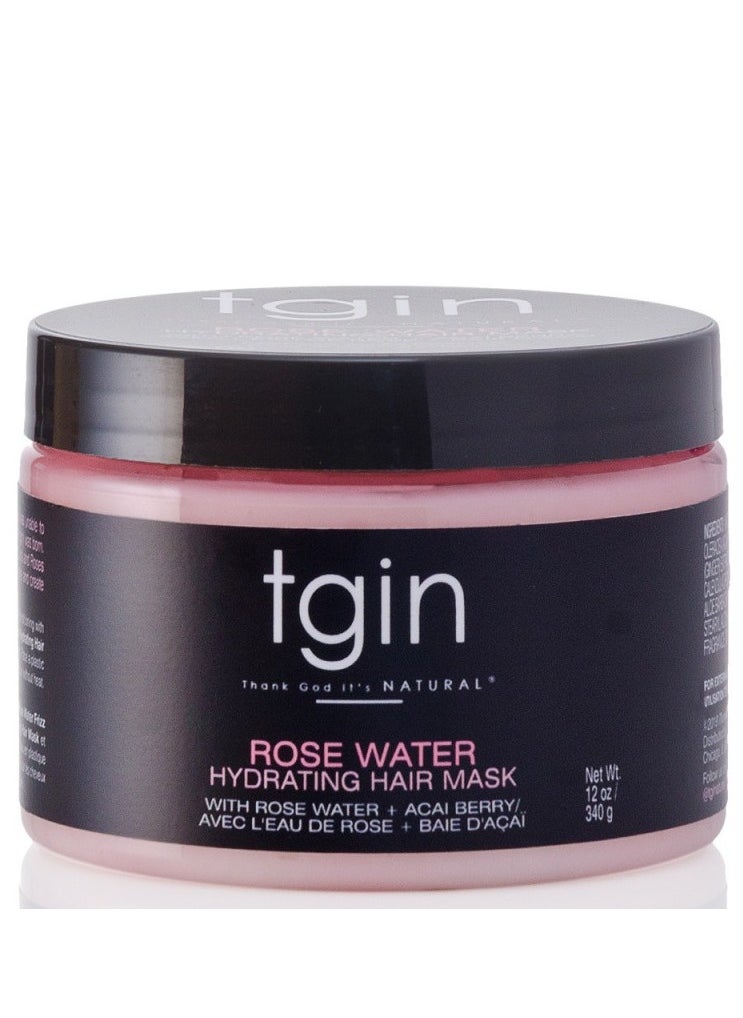 Tgin Rose Water Hydrating Hair Mask for Curls Kinks Waves  - Image 1
