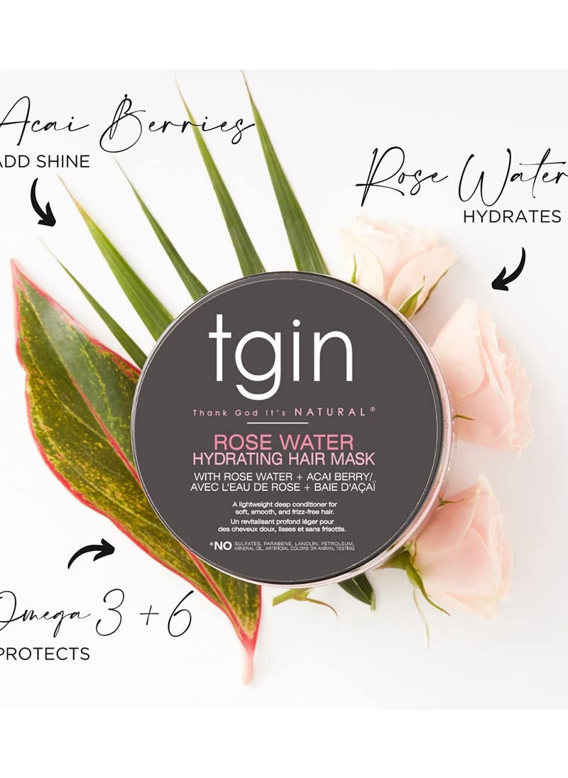 Tgin Rose Water Hydrating Hair Mask for Curls Kinks Waves  - Image 2