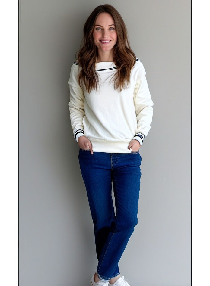 Guess Women Long Sleeve White Winter pullover - Medium - Image 1