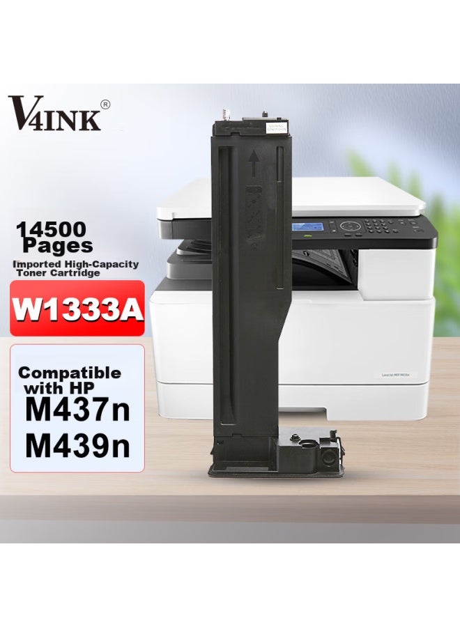 V4ink Compatible With Hp M437n Ink Cartridge W1333a Toner Cartridge High Capacity Hp437 Toner Cartridge M437nda Toner Cartridge M437dn M439n Toner Cartridge M439dn M439nda Printer - Image 1